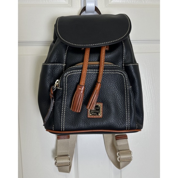 Dooney & Bourke Black/Brown/Red Pebble Grain Medium Murphy Backpack NWOT(W/ Bag) main image 15